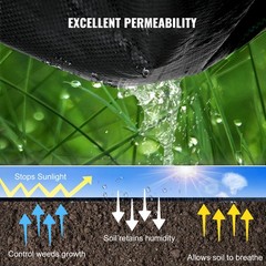 VEVOR 6’x300′ Weed Barrier Landscape Fabric Ground Cover 2.4Oz PP Chemical-free