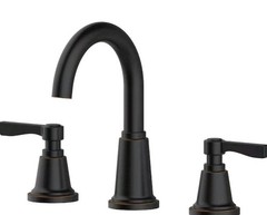 allen + roth Townley Oil Rubbed Bronze Bathroom Sink Faucet Wide Spread S3..313