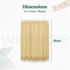 200 Wooden Cocktail Sticks perfect for Buffets and Cocktails use Toothpics 8cm