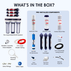 LiquaGen Maestro 7 Stage 150 GPD RO/DI Water Filter System DI Reverse Osmosis