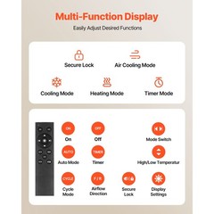 7.5 Inch Room to Room Fan 2-in-1 305 CFM Through Wall Fan Remote Control