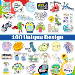 200 PCS Biology Vinyl Stickers for Kids Teens Adults – Microbiology Decals