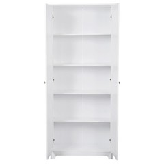 72”H Freestanding Storage Pantry Utility Cabinet 2 Door and 5 Shelves Organizer