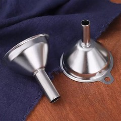 3PCS Kitchen Funnel Set Stainless Steel 2 Cleaning Brushes Food Grade No Spill