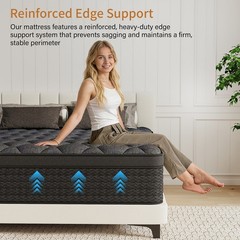 12″14″ Gel Memory Foam Mattress Pocket Spring Twin Full Queen King Size In A Box