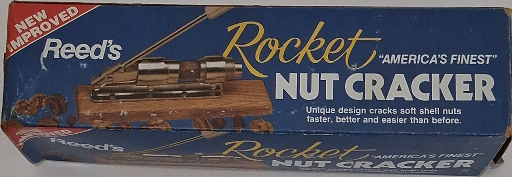 Reed’s Rocket Nut Cracker Traditional Metal Wood Silver Brown Less Than 10 in