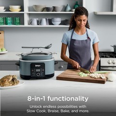Ninja MC1001 – Foodi PossibleCooker PRO, 8.5qt Multi-Cooker – Sea Salt Grey