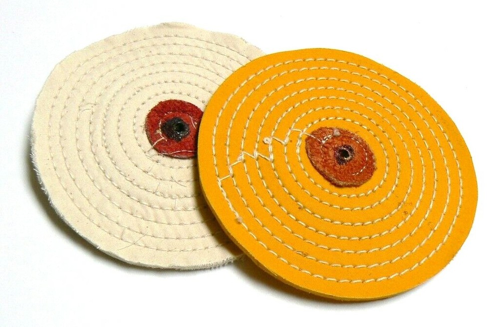 Jewelers Buffs Knife Edge White & Yellow 5″ Jewelry Polishing Set of 2 Pcs