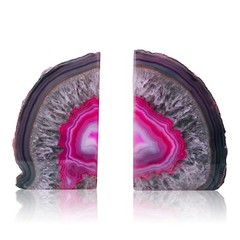 3 to 6 lb Agate Bookends Pink Agate Bookend Pair Geode Bookend Home Decor