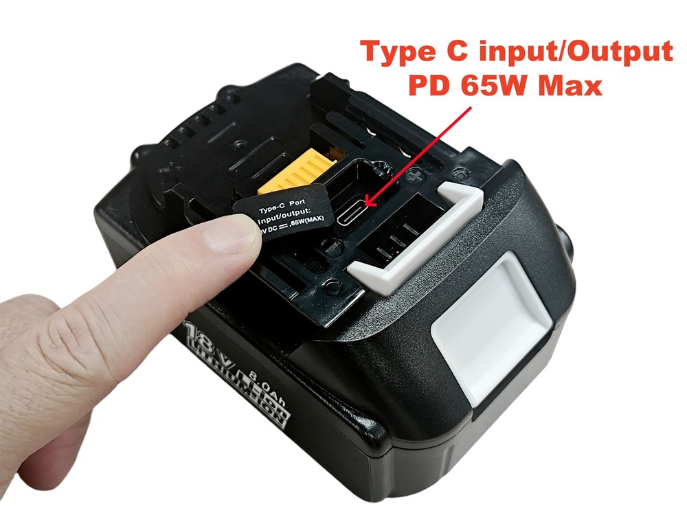 2 PCS Lithium Batteries 8.0Ah 18V for Makita BL1850 BL1860 With Type C Charge