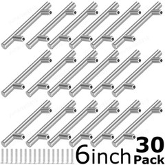 30Pack Brushed Nickel Kitchen Cabinet Pulls Stainless Steel Drawer T Bar Handles