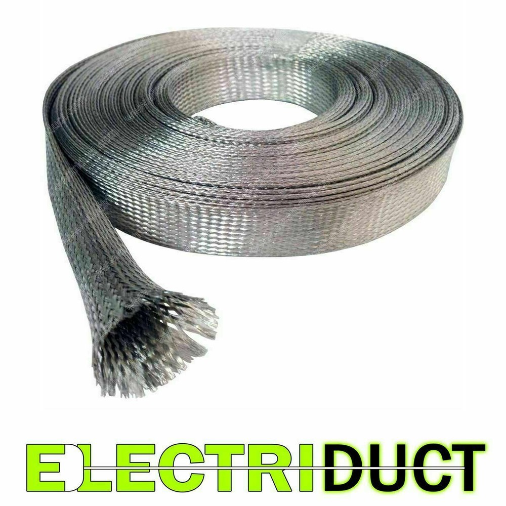 Tinned Copper Metal Braided Sleeving – 1/8″, 1/4″, 1/2″, 3/4″, 1″, 1.25″, 1.5″