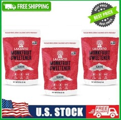3 Bag Lakanto Classic Monk Fruit Sweetener – White Sugar Substitute, 2 lbs