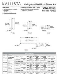 Kallista P21521-00-AD 5-1/2″ Ceiling Mounted Shower Arm NICKEL SILVER New!