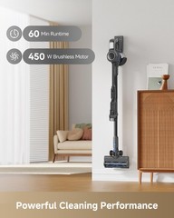 J30 Cordless Vacuum Cleaner,144AW Powerful Suction, 180° Folding Tube Cleans …