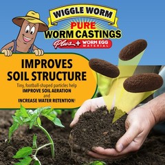 WIGGLE WORM Plus Worm Egg Material Soil Fertilizer For Gardening/Planting, 40 lb