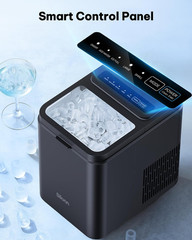 Silonn Ice Maker Countertop, 8 Ice Cubes in 6 Mins, 26.5 Lbs/24H, 2 Bullet Ice S