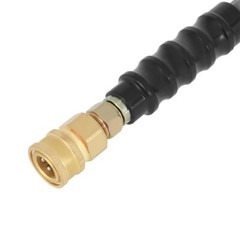 100ft 3/8″ Pressure Washer Hose 4000 PSI Non-Marking Gray With Couplers.