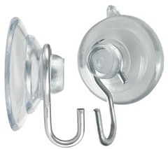 12 Pak Small 1 1/4Inch Pennsylvania Heavy Duty Suction Cup Hooks for Glass