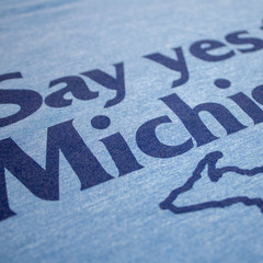 Mens T-Shirt “Say Yes to Michigan!” – FINAL SALE