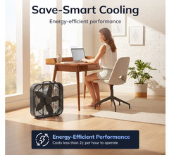 20″ Cool Colors Classic Box Fan with Weather-Resistant Motor, 3 Speeds…