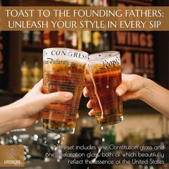– United States Constitution & Declaration of Independence Glasses (Set of 2)…