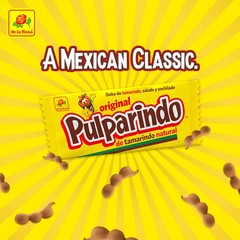 (4 Pack) Pulparindo Tamarind Candy, Original Hot and Salted Mexican Candy, 20ct