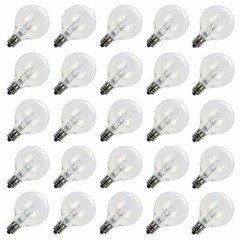 Clear 5W G40 Globe Bulbs for Outdoor String Light Replacement Bulbs