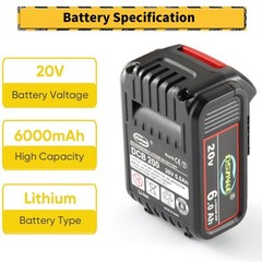 2Pack 6 AH Lithium Ion Battery For DeWalt 20V 20 Volt Max DCB206-2 DCB205 DCB204