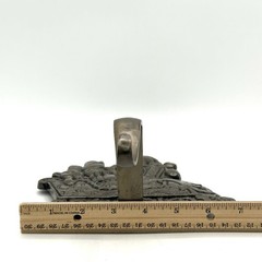 Cast Iron Silver Santa Claus Sleigh Christmas Stocking Hanger Grandeur Noel