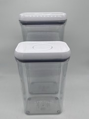 OXO Good Grips POP 3.4 & 2.5 qt Rectangular Plastic Snap Lid Containers Set of 2