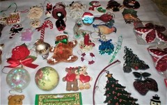 CHRISTMAS ORNAMENTS HUGE LOT SOLD AS IS AS SHOWN
