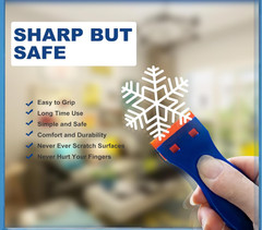 Plastic Razor Blade Scraper Tool, 6 Pcs Razor Scraper with 60 Pcs Plastic Blades