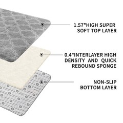 Large Size Shaggy Fluffy Area Rugs Carpets for Living room Bedroom Grey Lantern
