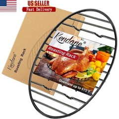 Roasting Cooling Rack Roaster Pan Oven Safe Multi-Use Heavy Steel Cooking Tool