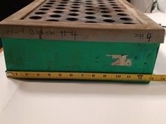 Custom hot block with 2-prong plug, 19.5 x 13 x 5 inches, loose frame as shown
