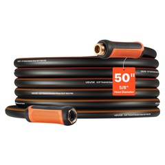 VEVOR Garden Hose 50ft 5/8″ Rubber Water Hose 3/4″ Fitting Heavy Duty & Non-kink
