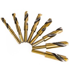 XtremepowerUS 8-Pieces Jumbo Silver & Deming Drill Bit Set Index 9/16″ To 1″