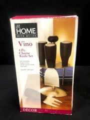 At Home Meijer Vino 4 piece Cheese knife set NIB Perfect for Parties Foodies
