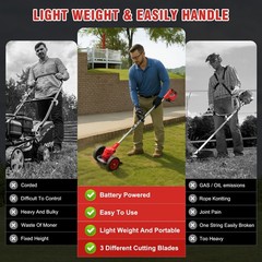 4-Cycle Grass String Trimmer Gasoline-Powered Gas Straight Shaft Weed Eater 31CC