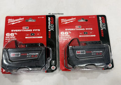 2 PCS Milwaukee 48-11-1850 M18 XC 5.0 AH 18 Volt Capacity Battery New In Pack