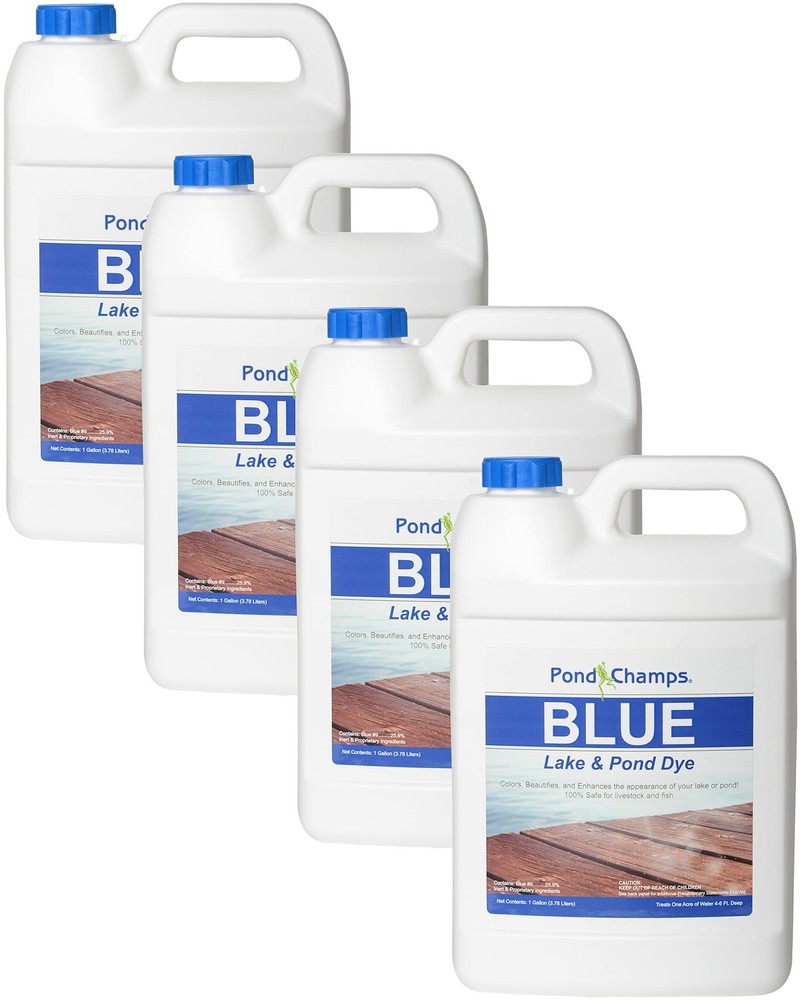 Blue Lake and Pond Dye (4 Gallon Royal – 4 Value Pack,