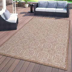 Rugshop Outdoor Rug Transitional Floral Circles Textured Indoor Outdoor Rugs 5×7