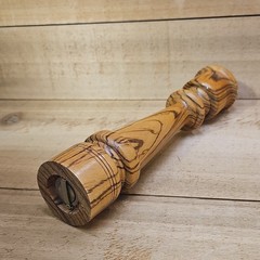 Wood Manual Pepper Mill Grinder Salt Shaker 14 in Large Traditional Brown Stripe