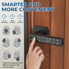 Smart Fingerprint Door Lock Keyless Entry with APP IC Card Code Key Biometric