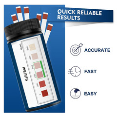 Saltwater Pool Test Strips 0-8000 Ppm Salt Test Strips Kit for Sodium Chloride