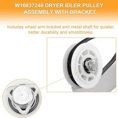 For Maytag Whirlpool Dryer 4392067 Dryer Repair Kit W10837240 Dryer Idler Pulley