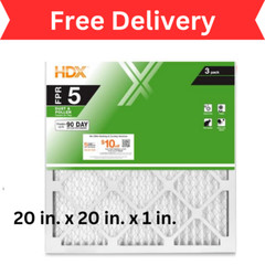 20X20X1 Pleated Air Filters Replacement For Furnace. MERV 8 AC HVAC FPR 5 3-Pack