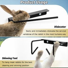Zelvoro Rabbit Dislocator Skinning Tool Set, Cervical Dislocation Tool, Black