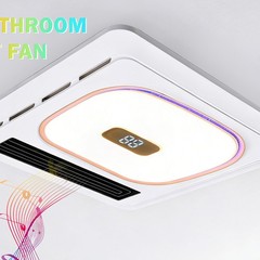 4-in-1 Bathroom Exhaust Fan with Bluetooth Speaker 1800W Dual Heater 180 CFM